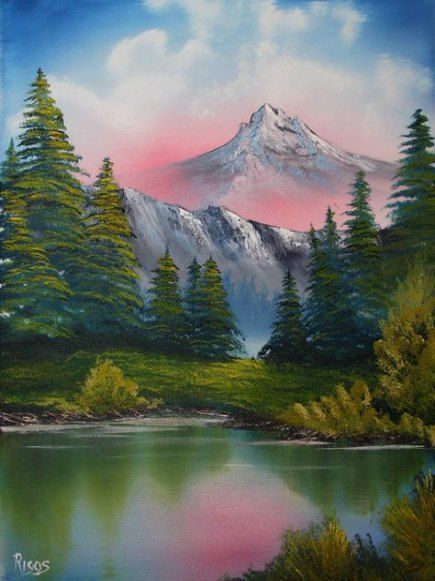 Bob ross painting authentic