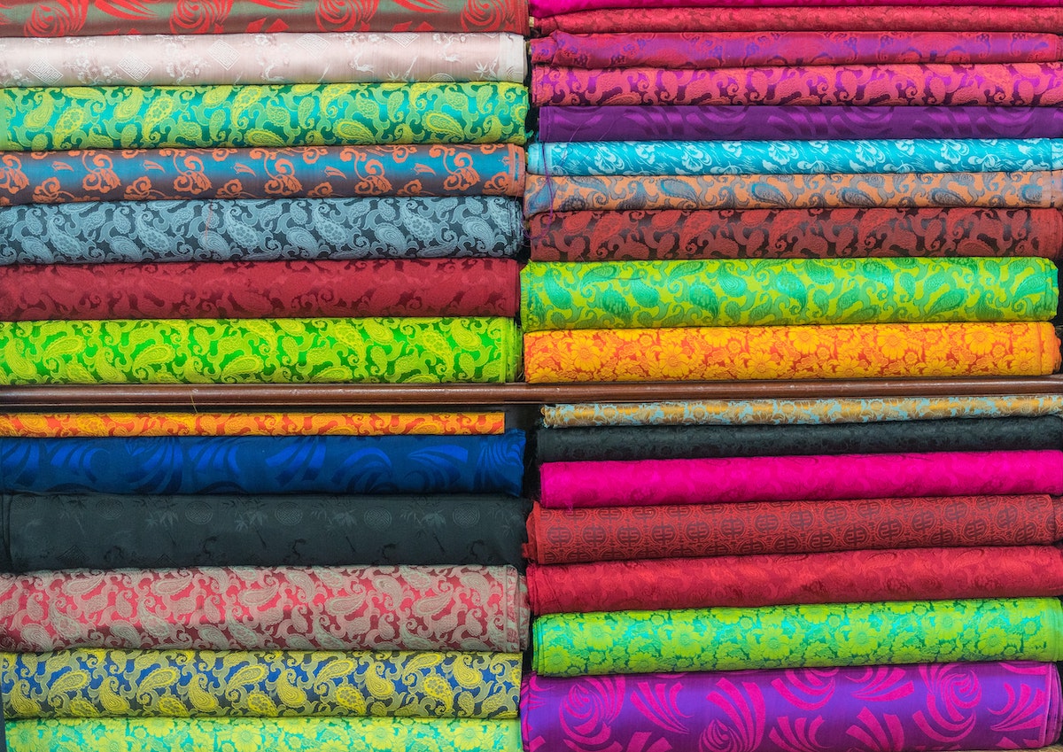 different colored textiles