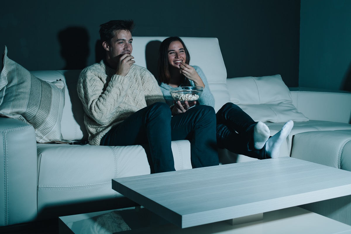 couple watching a movie