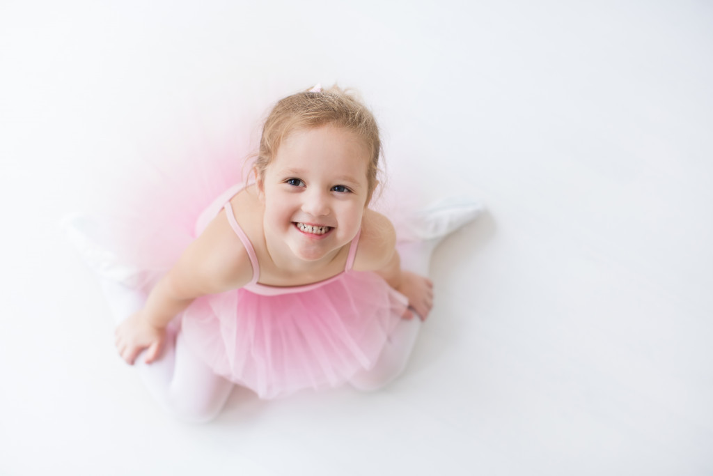 child with ballerina costume