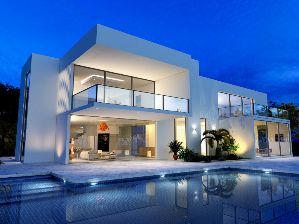 big white modern house