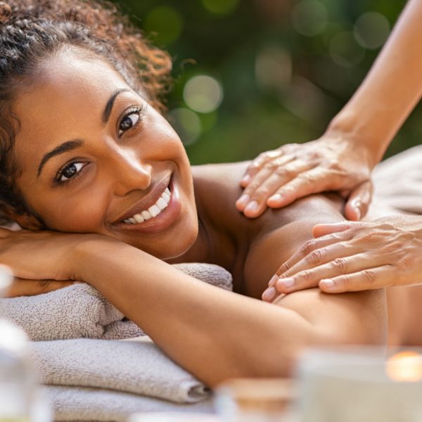 woman having a body massage